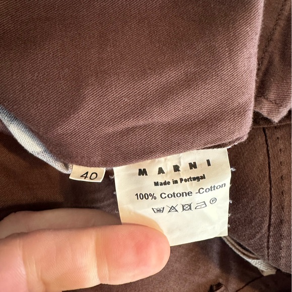 Marni Ankara print dusty mauve abstract-print cotton shorts - size 40 (4/6 US) - Picture 9 of 9